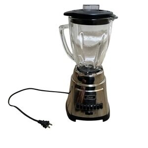 Oster 10 Speed Blender Chrome 1.25L Glass Jar 450W BLSTFG Countertop Mixer